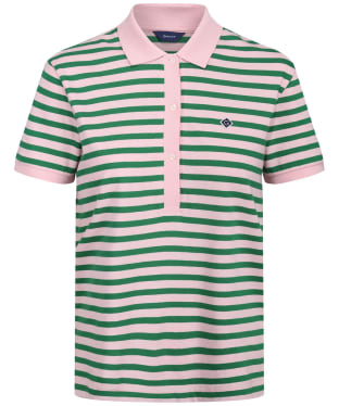 Women’s GANT Icon G Stripe Polo Shirt - Lavish Green