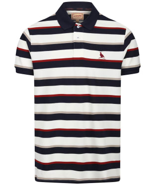 Men’s Schoffel St Ives Polo Shirt - Navy / Bordeaux Stripe