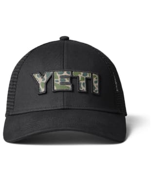 YETI Camo Logo Badge Low Pro Trucker Hat - Black