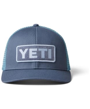 YETI Logo Badge Adjustable Back Snap Trucker Hat - Indigo