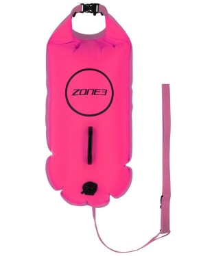 Zone3 Swim Safety Buoy / Dry Bag 28L - Hi-Vis Pink