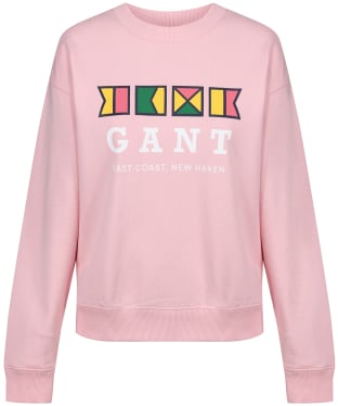 Women’s GANT Flags Crew Neck Sweater - Preppy Pink