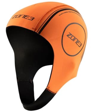 Zone3 Neoprene Chin Strap Swim Cap - Hi-Vis Orange