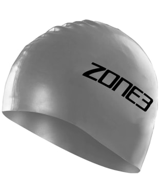 Zone3 Silicone Swim Cap - 48G - Silver