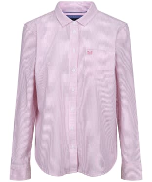 Women’s Crew Clothing Relaxed Shirt - White/Pink Stripe