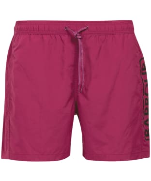 Men's Barbour International Large Logo Swim Shorts - Magenta Purple