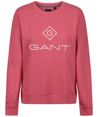 Women’s GANT Lock Up Logo Crew Neck Sweatshirt - Rapture Rose