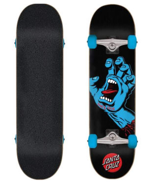 Santa Cruz Screaming Hand Complete Skateboard - Black