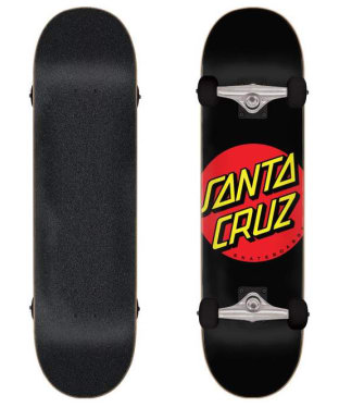 Santa Cruz Classic Dot Complete Skateboard - Black