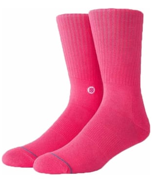 Stance Icon Crew Socks - Neon Pink