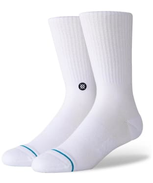 Stance Icon Crew Arch Support Socks - White / Black