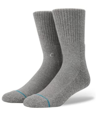 Stance Icon Crew Arch Support Socks - Grey Heather
