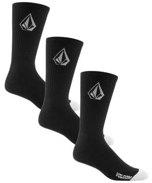 Volcom Full Stone Socks – 3 Pack - Black