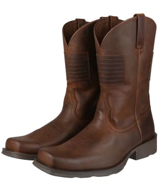 Men’s Ariat Rambler Patriot Boots - Distressed Brown