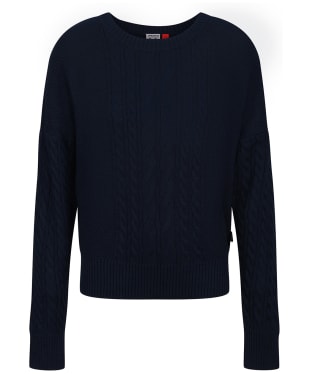 Women’s Musto Cable Knit Crew Neck Sweater - Navy