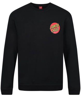 Men's Santa Cruz Dot Chest Crew Neck Sweatshirt - Black