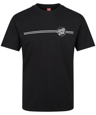 Men's Santa Cruz Opus Dot Stripe T-Shirt - Black / Ice Blue