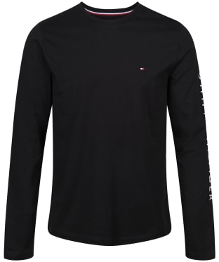 Men’s Tommy Hilfiger Logo Long Sleeve T-Shirt - Black