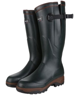 Aigle Parcours 2 ISO Neoprene Lined Adjustable Fit Tall Wellington Boots - Bronze