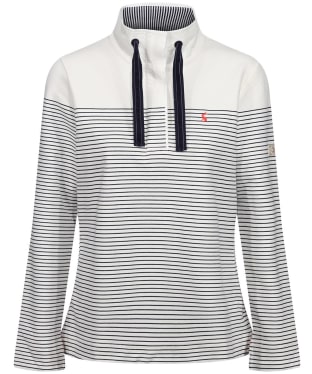 Women’s Joules Saunton Sweatshirt - Cream / French Navy Stripe