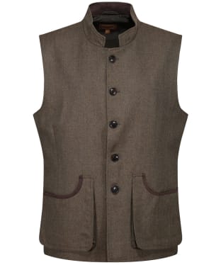 Men’s Schoffel Holcot Tweed Waistcoat - Loden Green Herringbone Tweed