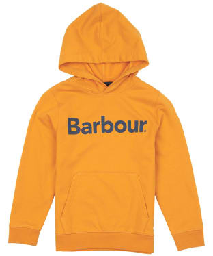 Boy's Barbour Boys Essential Logo Hoodie, 6-9yrs - Golden Oak