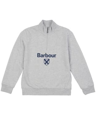 Boy's Barbour Floyd Half Zip Sweatshirt - 10-15yrs - Grey Marl