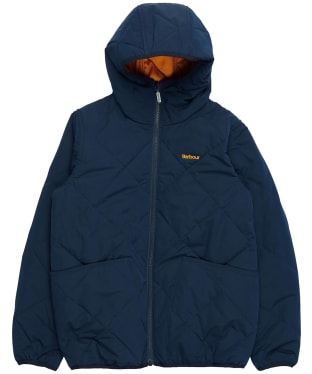 Boy's Barbour Hooded Liddesdale Quilted Jacket - 6-9yrs - Navy