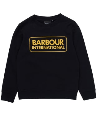 Boy’s Barbour International Large Logo Crew Sweater, 6-9yrs - Black