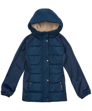 Girl's Barbour Kennard Quilted Sweater Jacket - 10-15yrs - Navy