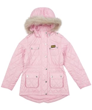 Girl's Barbour International Enduro Quilted Jacket, 10-15yrs - Candy Pink