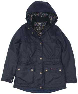 Girl's Barbour Cassley Wax Jacket - 10-15yrs - Royal Navy/Navy