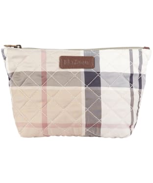 Women’s Barbour Quilted Washbag - Rosewood / Dog