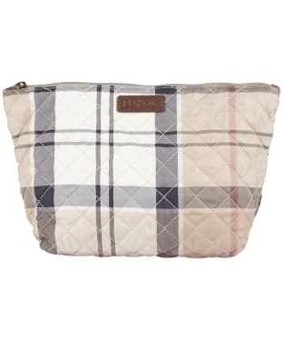 Women's Barbour Quilted Large Washbag - Rosewood / Dog