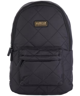 Women's Barbour International Chicane Quilted Backpack - Black