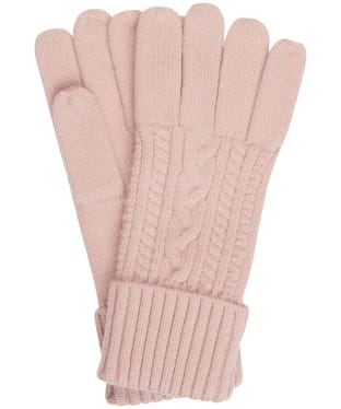 Women's Barbour Alnwick Knitted Gloves - Rose Pink