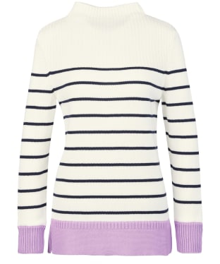 Women's Barbour Stripe Guernsey Knit Sweater - Off White Stripe