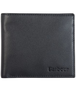 Men's Barbour Leather Billfold Wallet - Black / Cordovan