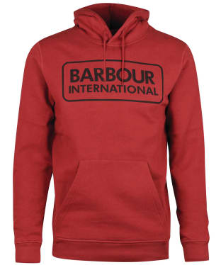 Men's Barbour International Pop Over Hoodie - Wine