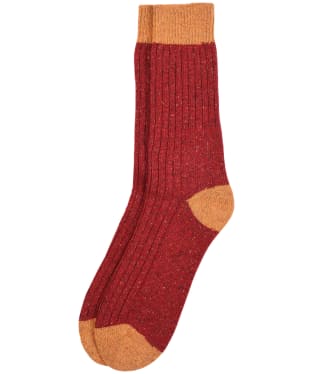 Men's Barbour Houghton Socks - Deep Red