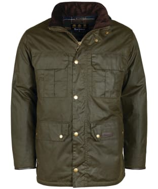 Men's Barbour Malcolm Waxed Jacket - Archive Olive
