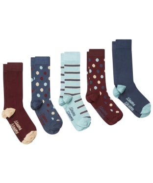Men’s Schöffel Bamboo Socks – 5 Pack - Pale Blue Mix