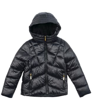 Girl's Barbour International Valle Quilted Jacket - 6-9yrs - Black