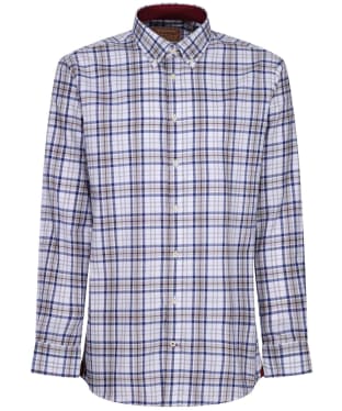 Men’s Schoffel Healey Tailored Long Sleeve Shirt - Damson / Grey / Indigo