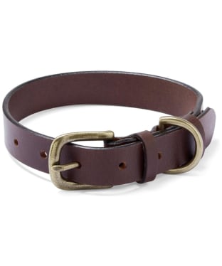 Le Chameau Leather Dog Collar - Small - Marron Fonce