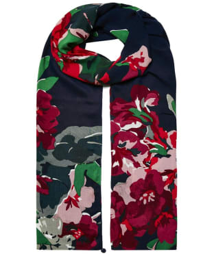Women’s Joules Eco Conway Lightweight Printed Scarf - Navy Floral