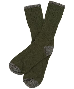 Pennine Byron Wool Rich Boot Socks - Olive / Derby