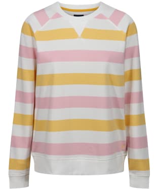 Women’s Crew Clothing Bold Stripe Crew Neck Sweatshirt - Pink / Yellow / White