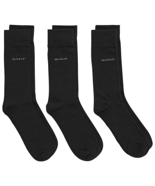 Men’s GANT Soft Cotton Socks – 3 Pack - Black