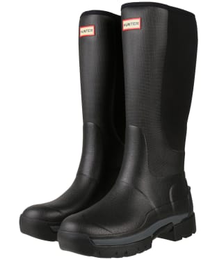 Women's Hunter Field Balmoral Hybrid Tall Wellington Boots - Black